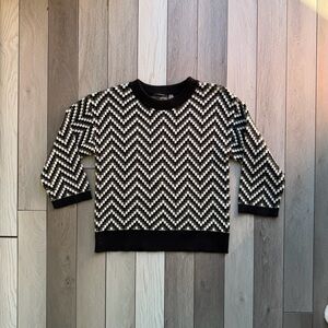 Elie Tahari Knit Crewneck Sweater with 3/4 Sleeves